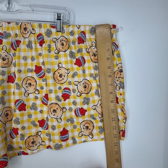 Disney Womens 3XL Two Pair Pajama Shorts Yellow Winnie the Pooh Blue Eeyore Knit - Picture 10 of 10